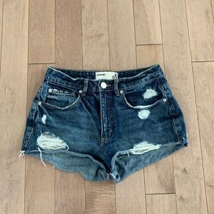 Dark Blue Jean Shorts from Garage